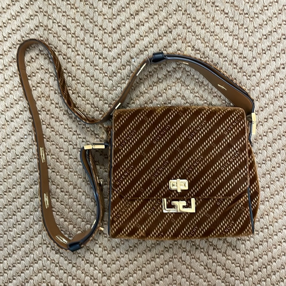 Givenchy Velvet Messenger Bag - Brown Crossbody